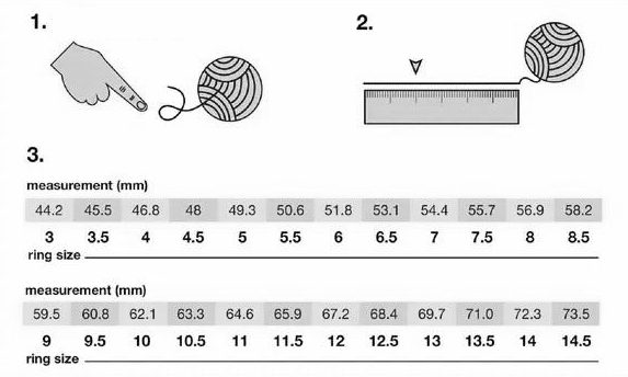 تعیین سایز انگشتر و حلقه با نخ و خط کش